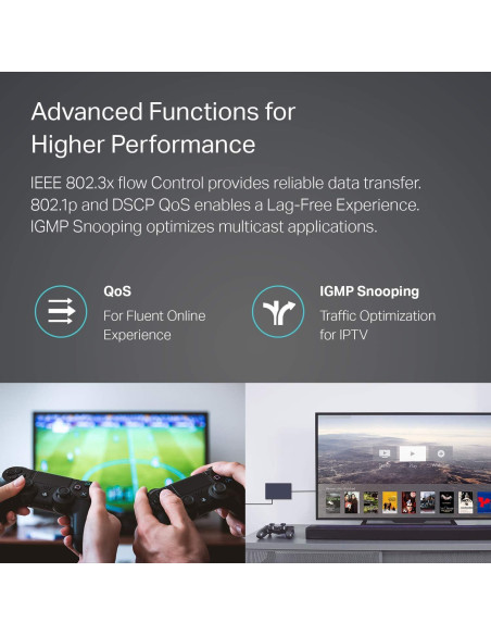 Switch Ethernet Gigabit TP-Link TL-SG108 de 8 Puertos Metal