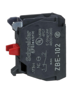 Bloque de Contacto Único Schneider Electric ZBE102 1NC IP20