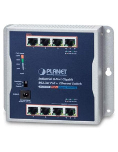 Interruptor Industrial Planet WGS-818HP 8 Puertos Gigabit PoE+