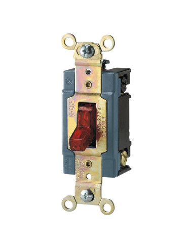 Interruptor de Palanca Eaton AH1201PL 15A 120V Rojo Industrial