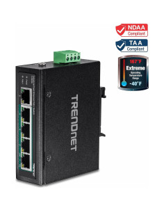 Interruptor Industrial PoE+ 5 Puertos TRENDnet TI-PE50 IP50 2