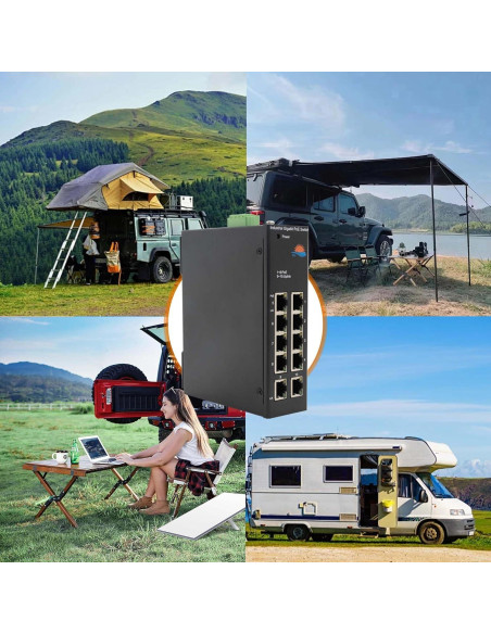 Conmutador PoE Solar Gigabit LIFEPOE 10 Puertos 30W 120W