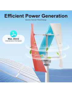 Generador Eólico 400W 12V TENNIEX con 3 Aspas de Fibra de Vidrio 2