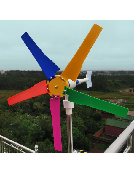 Generador de Turbina Eólica DIY Nochebrisa con Luces LED 10m