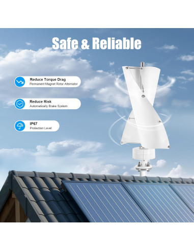 Kit Generador Turbina Eólica DUIBAII 100W 12V/24V IP67