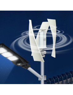 Generador de Turbina Eólica Vertical MOCHAG 100W 24V con Controlador 2