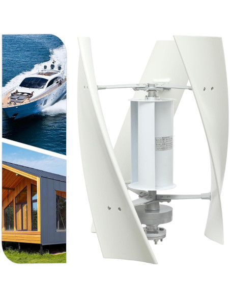 Generador de Turbina Eólica Vertical MOCHAG 100W 24V con Controlador