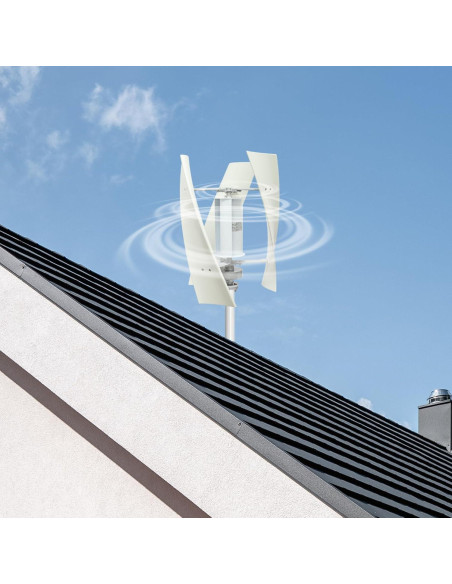 Generador de Turbina Eólica Vertical MOCHAG 100W 24V con Controlador