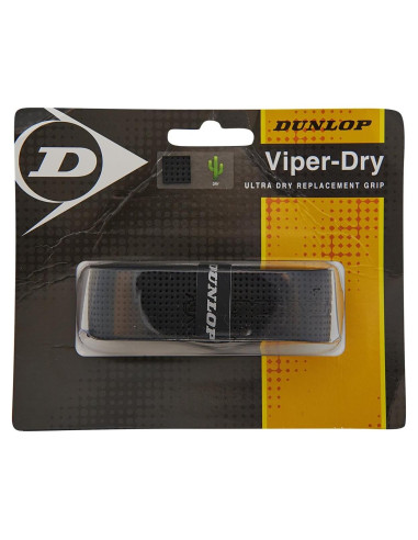 Grip de Tenis Dunlop Viper Dry Negro - Ultra Seco y Duradero