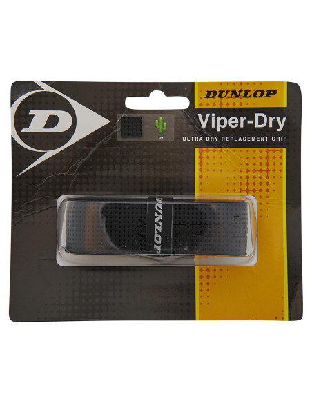 Grip de Tenis Dunlop Viper Dry Negro - Ultra Seco y Duradero