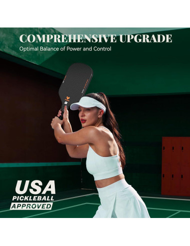 Pala de Pickleball Jojolemon Shark 100 Fibra de Carbono 16mm