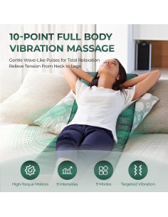 Alfombrilla de Masaje Corporal Himouta con Calor y 10 Motores 2