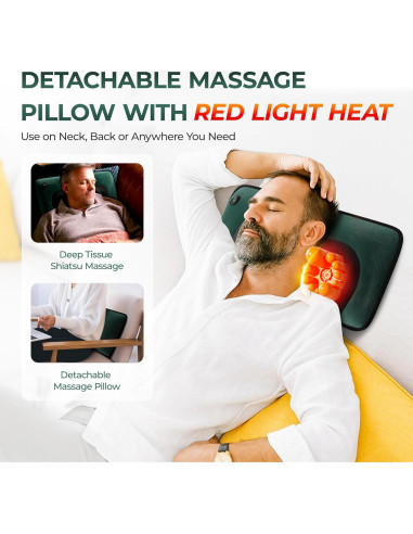 Alfombrilla de Masaje Corporal Himouta con Calor y 10 Motores