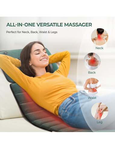 Alfombrilla de Masaje Corporal Himouta con Calor y 10 Motores