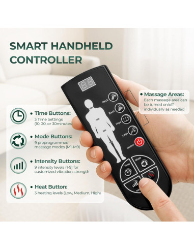 Alfombrilla de Masaje Corporal Himouta con Calor y 10 Motores