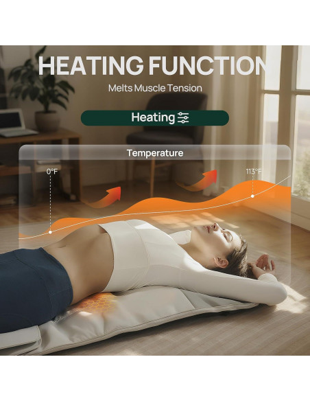Colchoneta de Masaje HMMSYLVA CD-8607 con Calor y 4 Modos