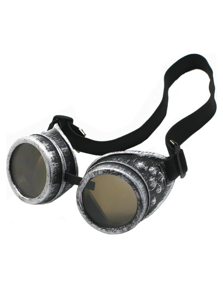 Gafas Steampunk WEICHUAN Vintage Unisex con Lentes