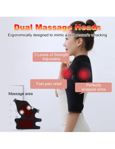 Faja Calentada para Hombro Woolala con Masajeador Eléctrico