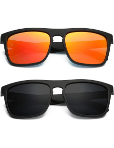 Gafas de sol DUBERY polarizadas UV400 unisex paquete de 2 2