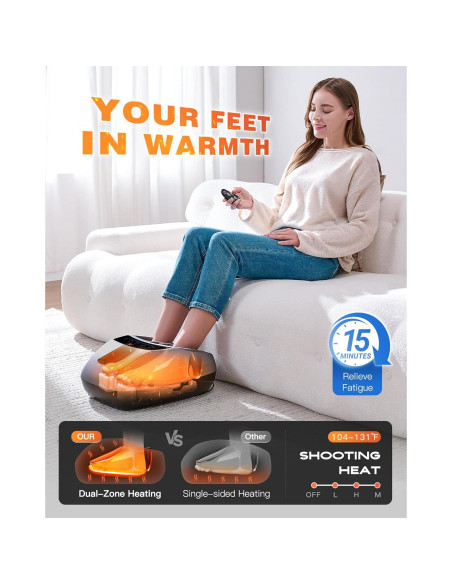 Masajista de Pies KINGJOY Shiatsu con Calor para Alivio