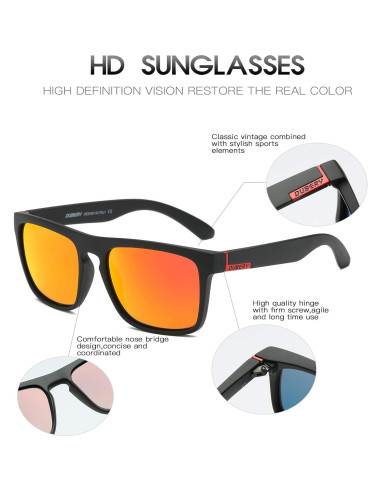 Gafas de sol DUBERY polarizadas UV400 unisex paquete de 2