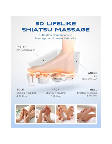 Masajista de Pies KINGJOY Shiatsu con Calor para Alivio