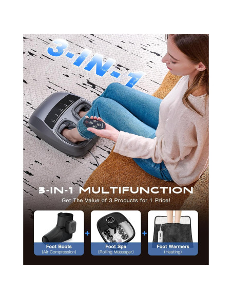 Masajista de Pies KINGJOY Shiatsu con Calor para Alivio