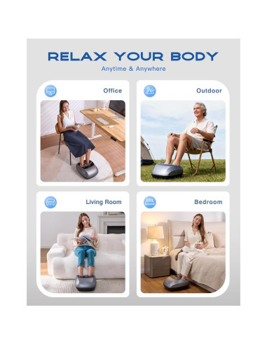 Masajista de Pies KINGJOY Shiatsu con Calor para Alivio