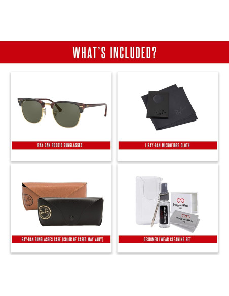 Gafas de sol Ray-Ban RB3016 Clubmaster Unisex + Kit Cuidado