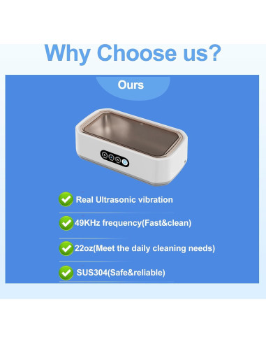 Limpiador Ultrasónico de Joyas Ke Moxiey 650ml 49kHz 3 Modos