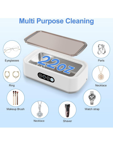 Limpiador Ultrasónico de Joyas Ke Moxiey 650ml 49kHz 3 Modos