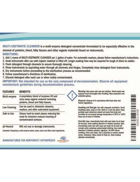 Limpiador Enzimático Ultrasónico Northwest Enterprises 3.78L