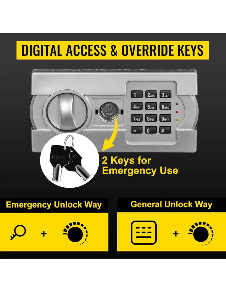 Caja Fuerte Digital de Depósito VEVOR 1.7 Pies Acero