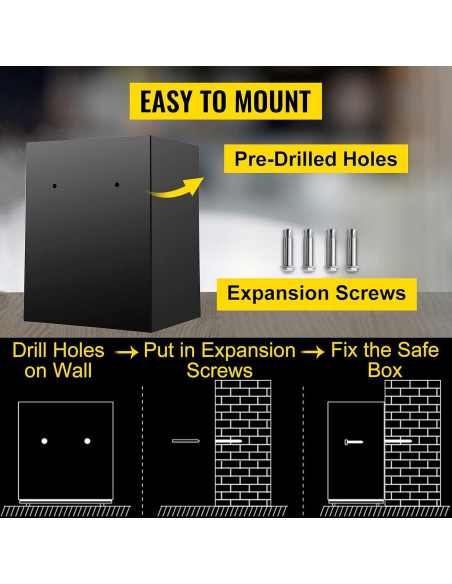 Caja Fuerte Digital de Depósito VEVOR 1.7 Pies Acero
