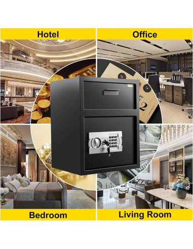 Caja Fuerte Digital de Depósito VEVOR 1.7 Pies Acero
