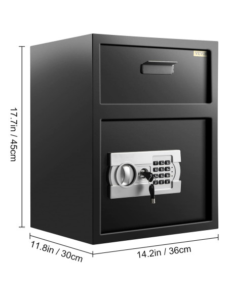 Caja Fuerte Digital de Depósito VEVOR 1.7 Pies Acero