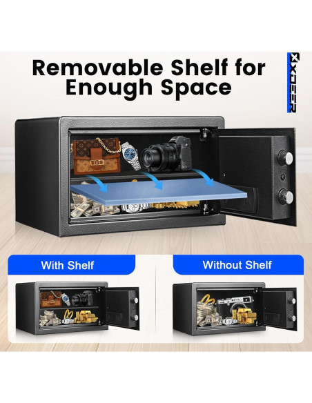 Caja Fuerte Biométrica XDeer 1.09 m Ignífuga y a Prueba de Agua