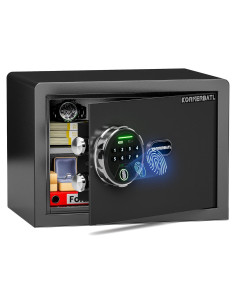 Caja Fuerte Biométrica KornerBatl 25x35cm con Teclado y Luz LED