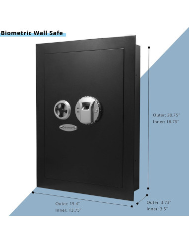Caja Fuerte de Pared Biométrica Barska AX12038 con Estantes