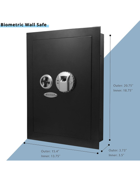 Caja Fuerte de Pared Biométrica Barska AX12038 con Estantes