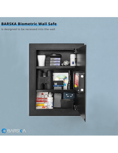 Caja Fuerte de Pared Biométrica Barska AX12038 con Estantes