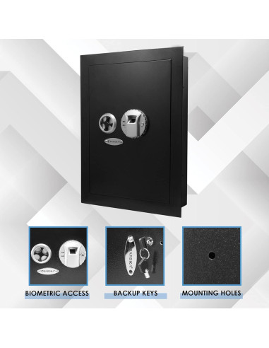 Caja Fuerte de Pared Biométrica Barska AX12038 con Estantes