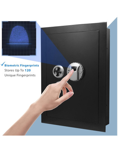 Caja Fuerte de Pared Biométrica Barska AX12038 con Estantes