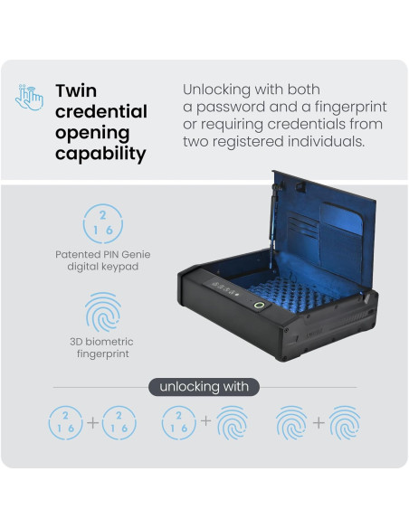 Cofre Inteligente Lockly - Biométrico con Huella Dactilar y App