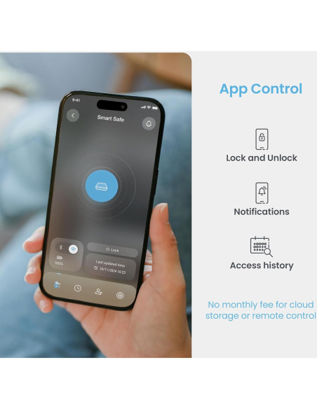 Cofre Inteligente Lockly - Biométrico con Huella Dactilar y App