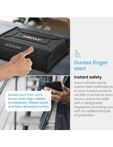 Cofre Inteligente Lockly - Biométrico con Huella Dactilar y App