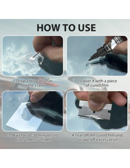 Kit de Reparación de Grietas en Parabrisas Yicengy 2PCS