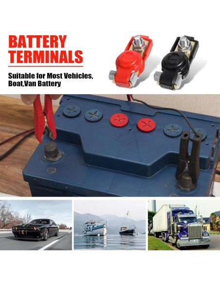 Abrazaderas de Terminales de Batería Frienda 6 Pcs Cobre 12V/24V