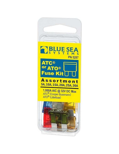 Kit de Fusibles ATC Blue Sea Systems 5287 - 6 Piezas 5A a 30A