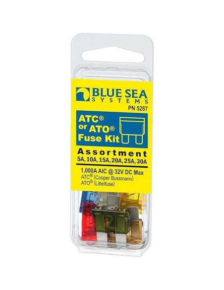 Kit de Fusibles ATC Blue Sea Systems 5287 - 6 Piezas 5A a 30A